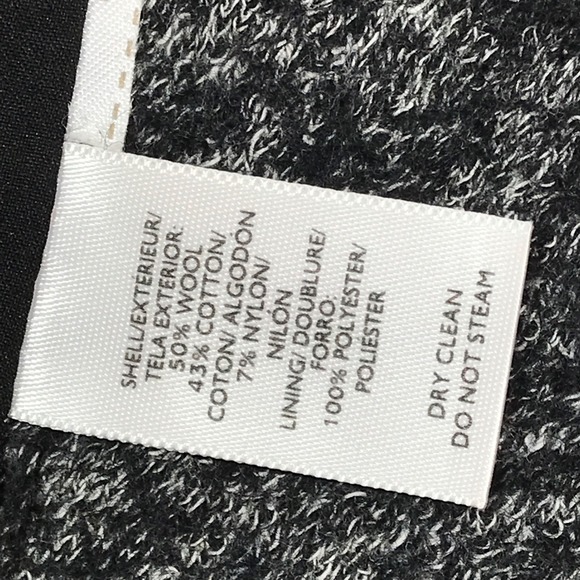 Loft Wool Blend Jacket Women 2 Gray Button Snap Round Neck Cropped Classic - Picture 10 of 12